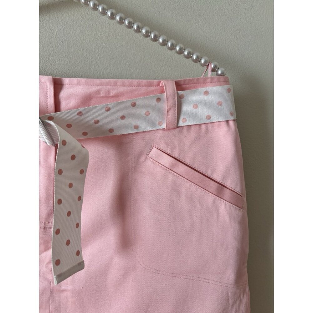 NWT Izod Golf Womens Size 8 Pink Golf Skirt Skort Polka Dot Belt - Picture 3 of 8